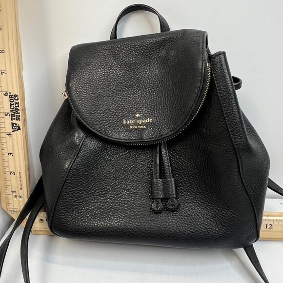 kate spade Handbags - Kate Spade New York Women's Black Pebbled Leather Backpack Purse Bag